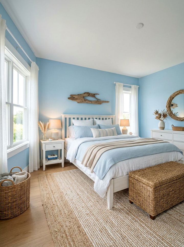 Sky blue bedroom - 30 soft color bedroom ideas