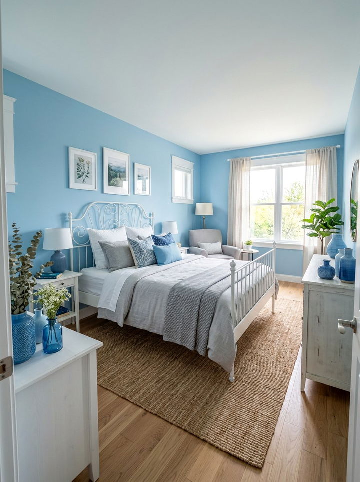 Sky blue bedroom - 30 spring inspired bedroom color ideas