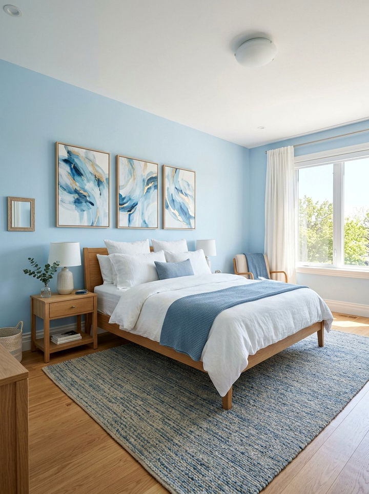 Sky blue bedroom - 30 summer inspired bedroom color ideas