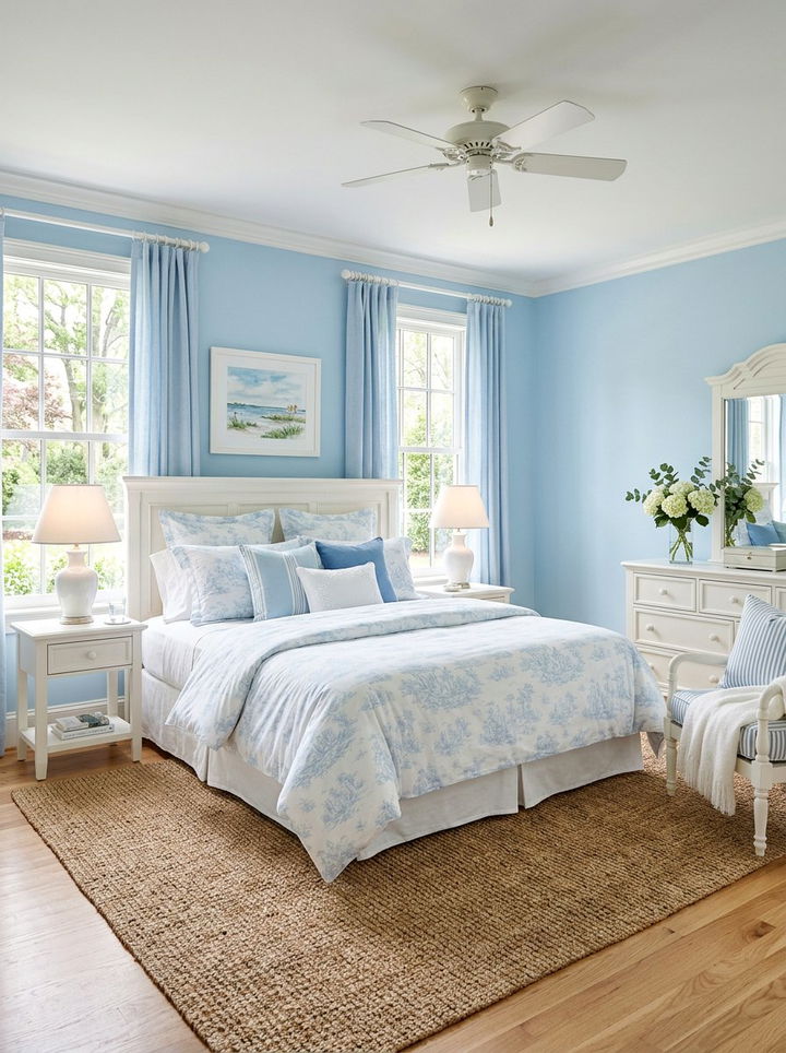 Sky blue bedroom - 30 colorful bedroom ideas