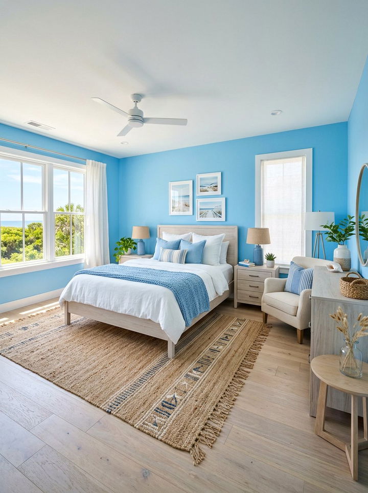 Sky blue bedroom - 30 cool tone bedroom ideas