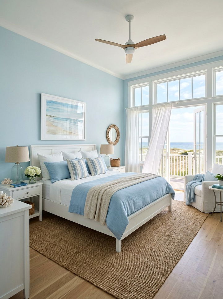 Sky blue master bedroom - 30 nature inspired bedroom color ideas
