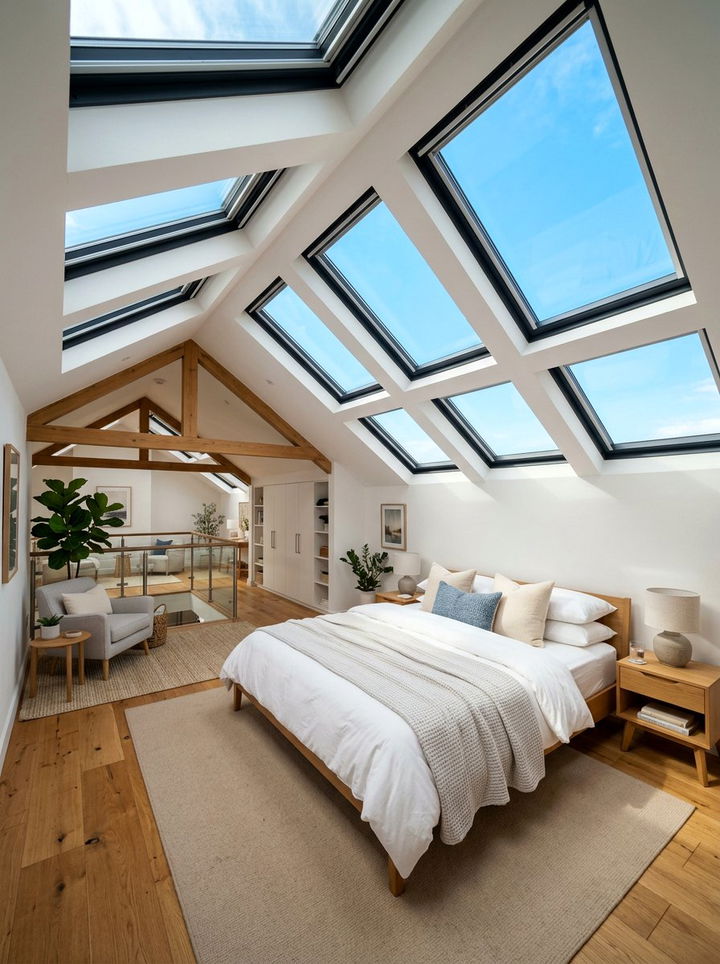 Skylight Master Loft - 30 loft bedroom ideas