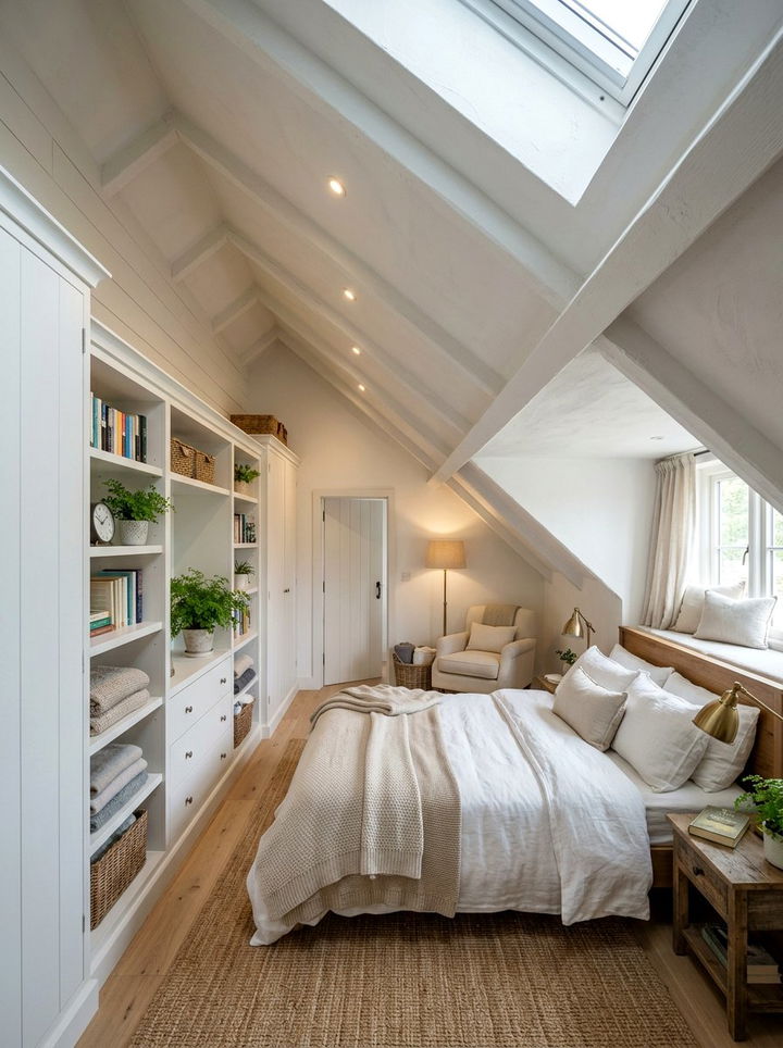 Slanted Attic - 30 bedroom false ceiling designs