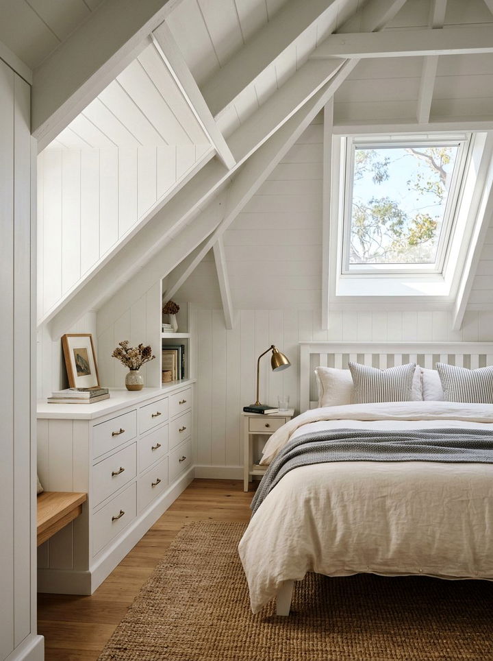 Slanted Ceiling Storage - 30 bedroom clever storage ideas