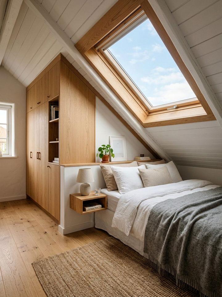 Slanted ceiling attic bedroom - 30 apartment bedroom ideas