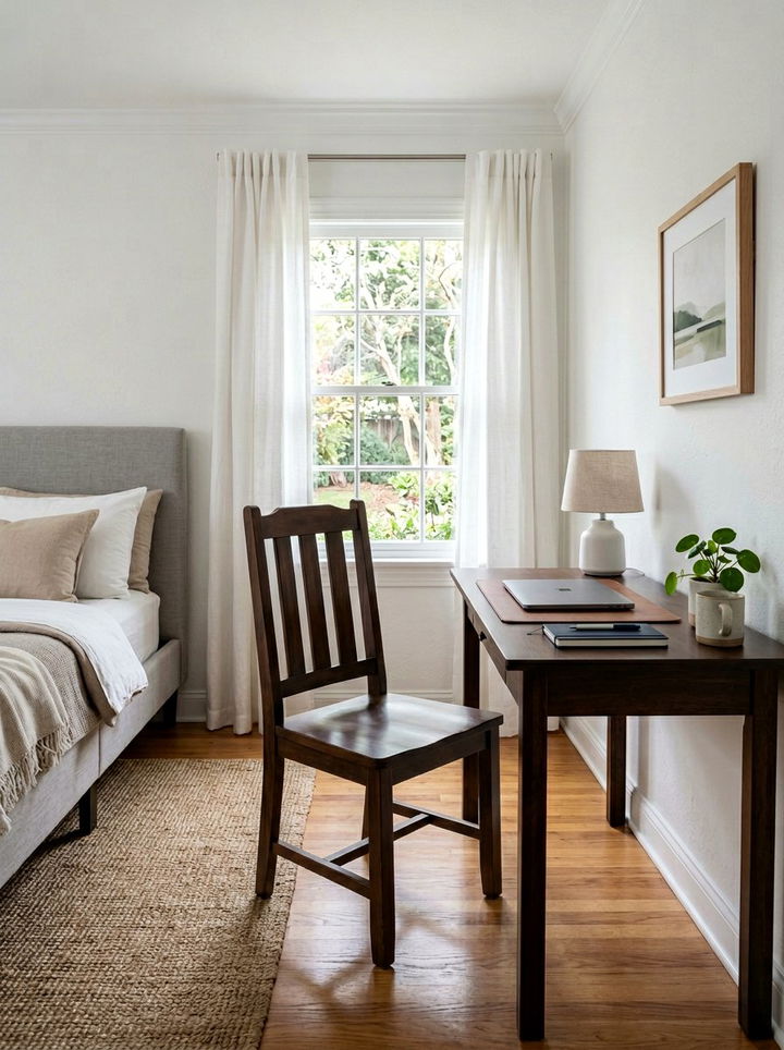 Slat Back Wood Chair - 30 British colonial bedroom ideas