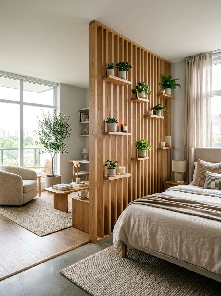 Slat wall with shelves - 30 bedroom shelf dividers