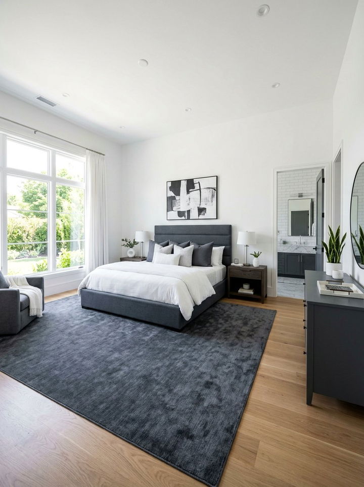 Slate And White Master Suite - 30 slate bedroom ideas