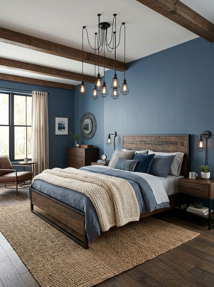Slate Blue Bedroom - 30 relaxing bedroom color ideas