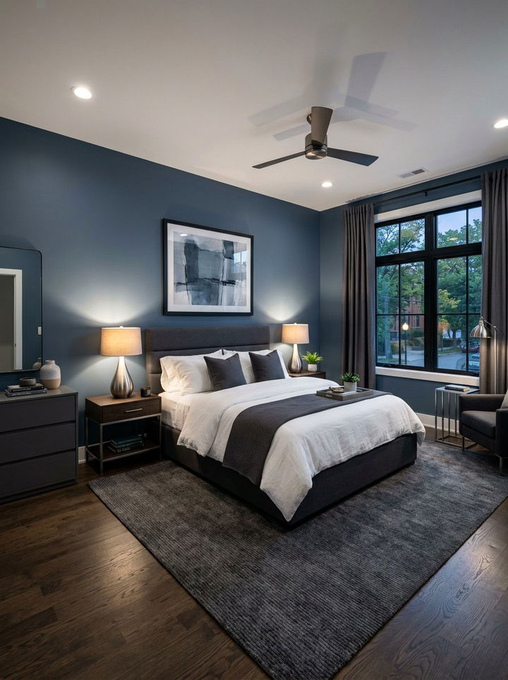 Slate Blue Bedroom - 30 soothing bedroom color ideas
