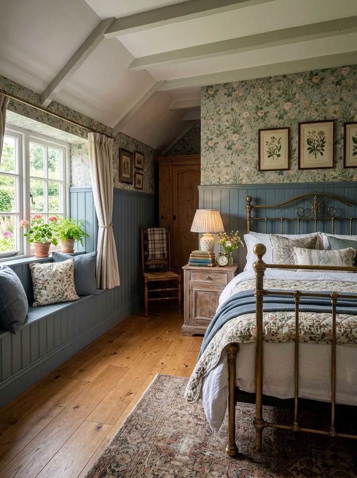 Slate Blue Cottage Bedroom - 30 slate blue bedroom ideas