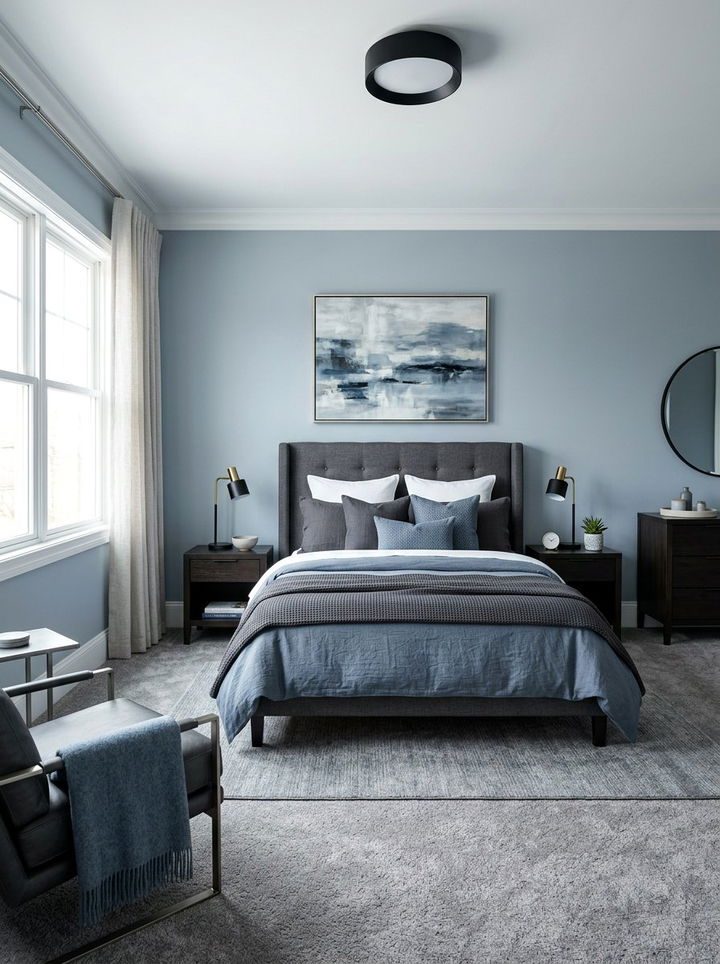 Slate Blue Gray Bedroom - 30 slate blue bedroom ideas