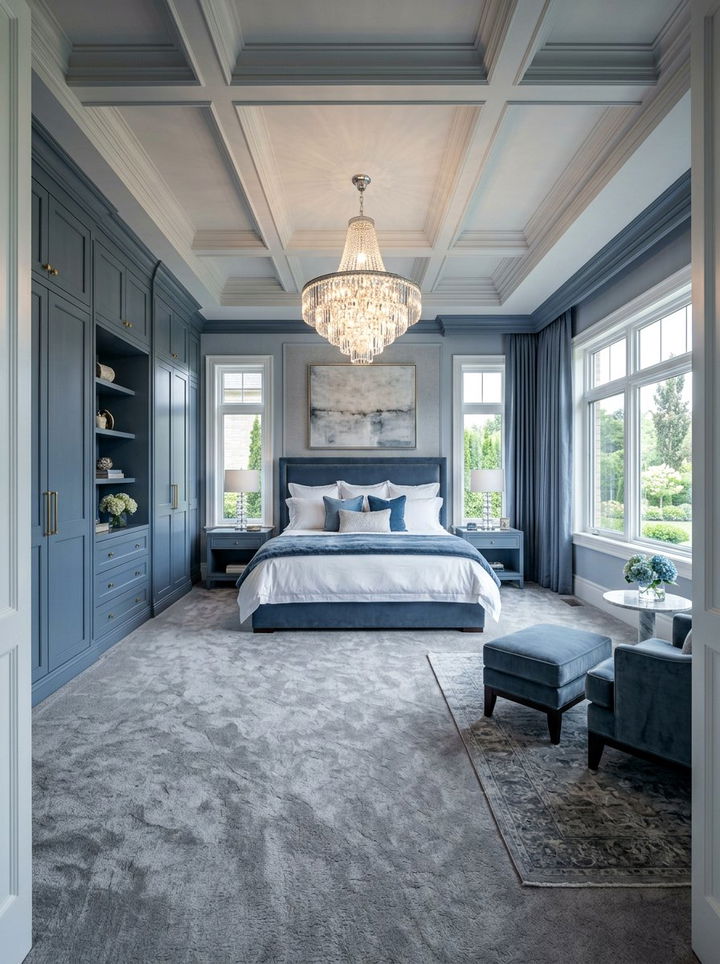 Slate Blue Luxury Bedroom - 30 slate blue bedroom ideas
