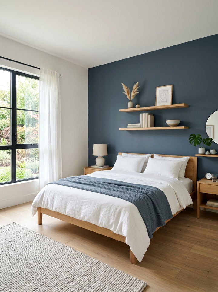 Slate Blue Minimalist Bedroom - 30 slate blue bedroom ideas