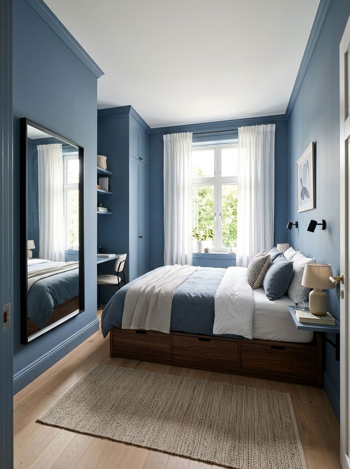 Slate Blue Small Bedroom - 30 slate blue bedroom ideas