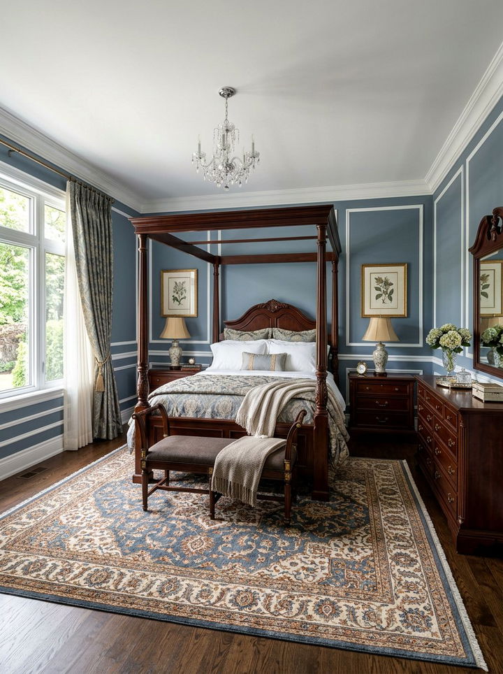 Slate Blue Traditional Bedroom - 30 slate blue bedroom ideas