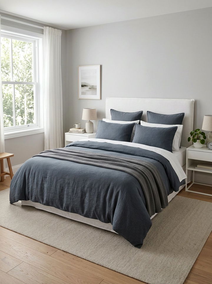 Slate Gray Bedding - 30 gray bedroom decor ideas