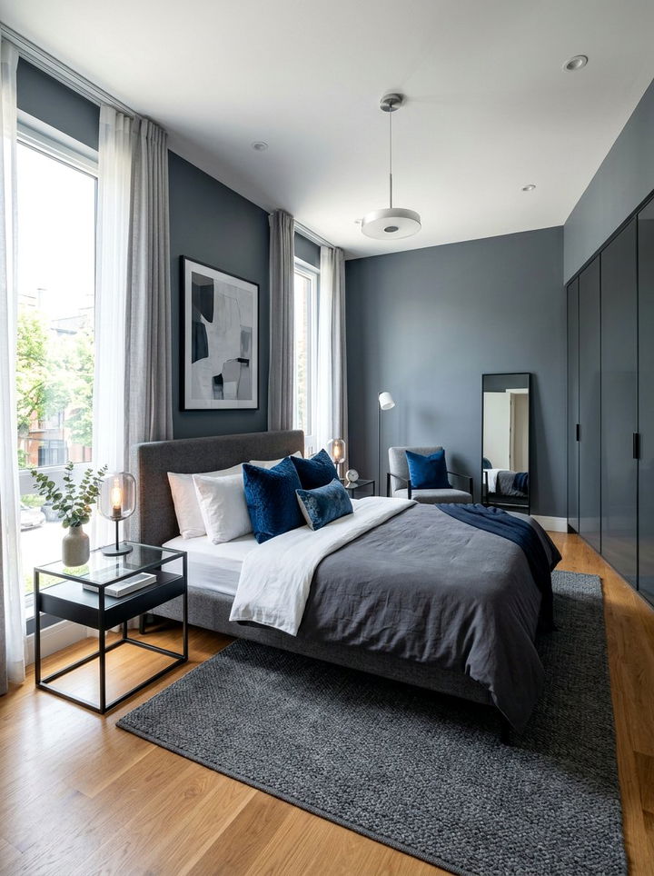 Slate Gray Bedroom - 30 bedroom paint ideas