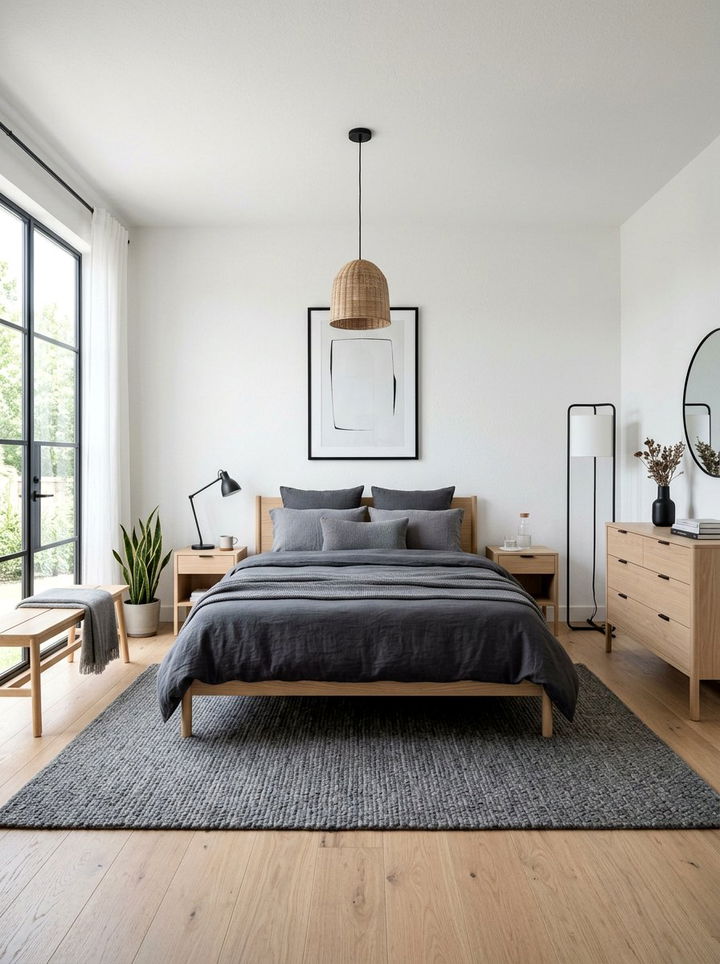 Slate Gray Japandi Bedroom - 30 japandi bedroom color ideas