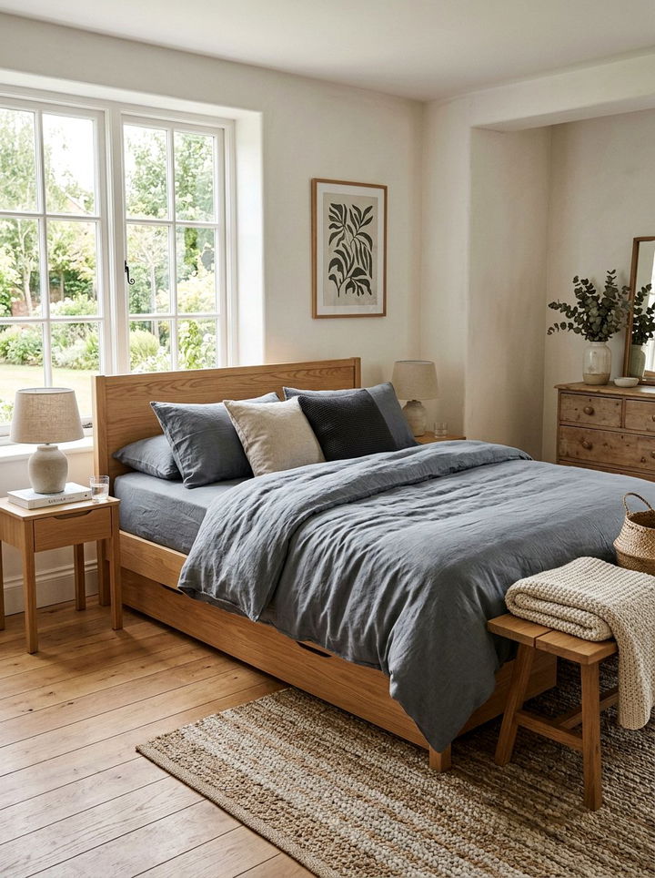 Slate Gray Linen Bedding - 30 slate bedroom ideas