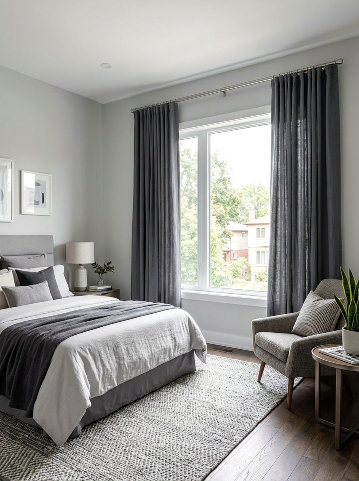 Slate Gray Window Treatments - 30 slate bedroom ideas