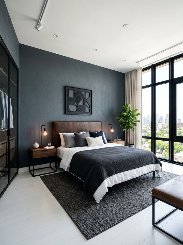 Slate Gray - 30 subtle bedroom color ideas