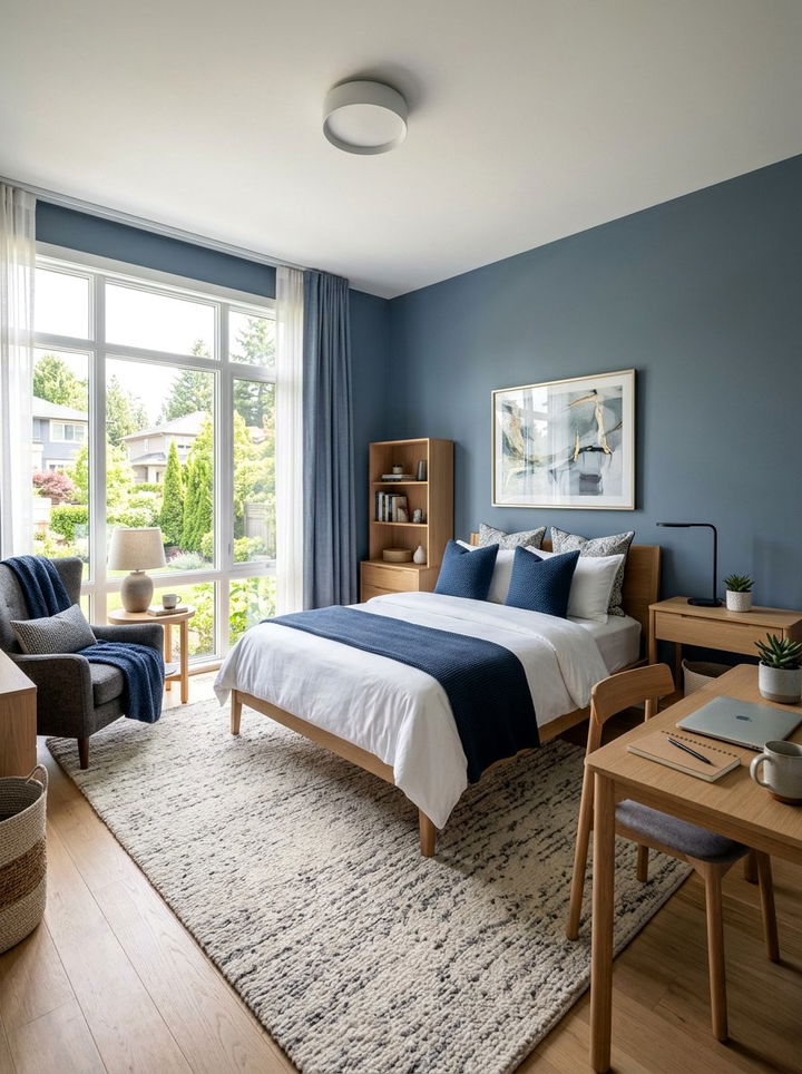 Slate blue bedroom - 30 luxurious bedroom color ideas