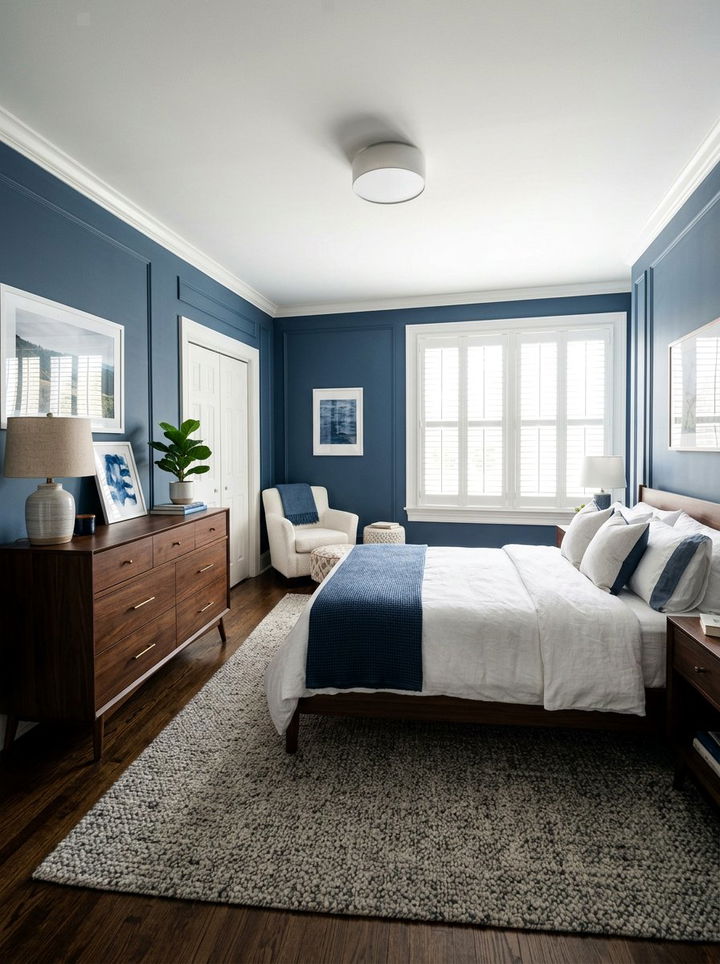 Slate blue bedroom - 30 romantic bedroom color ideas