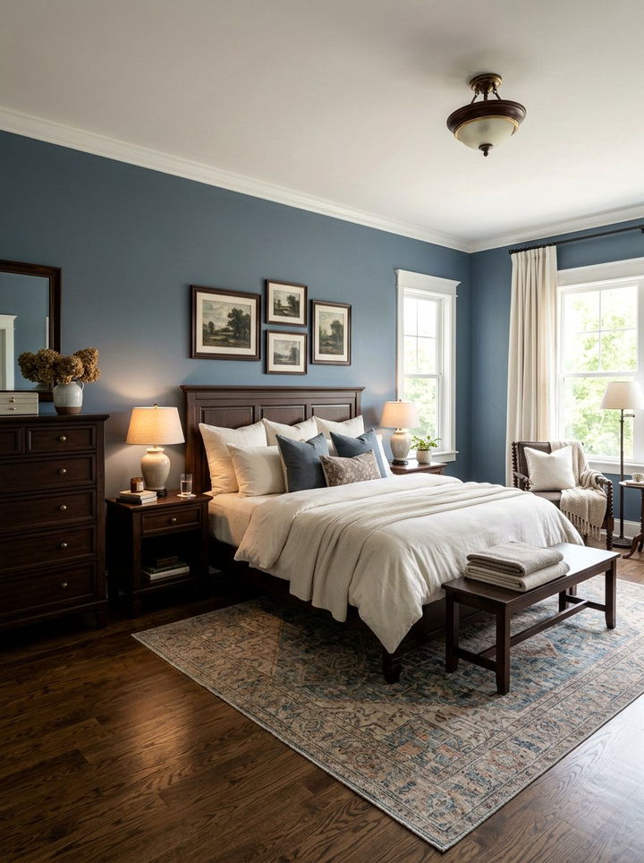 Slate blue bedroom - 30 sky inspired bedroom color ideas