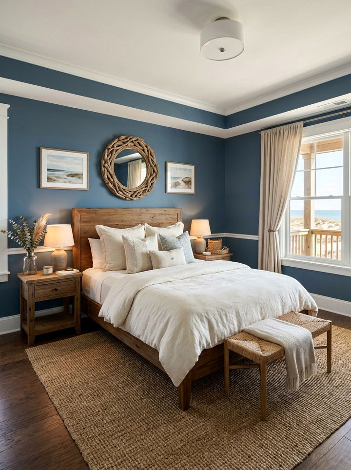 Slate blue coastal bedroom - 30 coastal bedroom color ideas