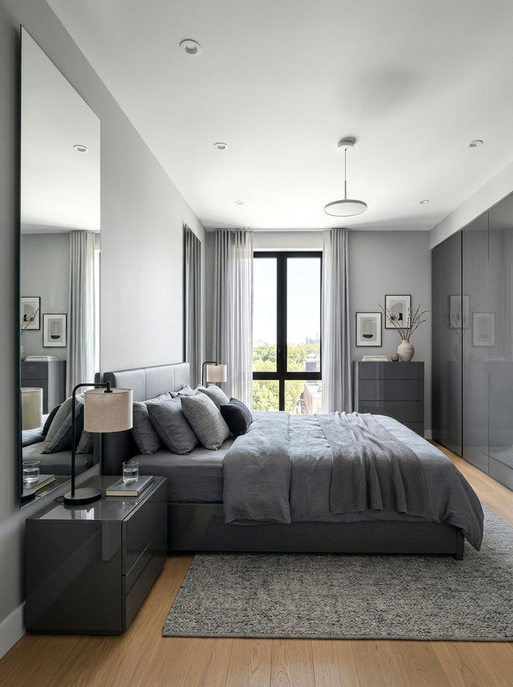 Slate gray modern bedroom - 30 all gray bedroom ideas