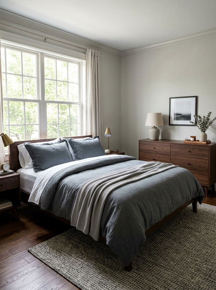 Slate grey bedding set - 30 grey bedroom accessories ideas