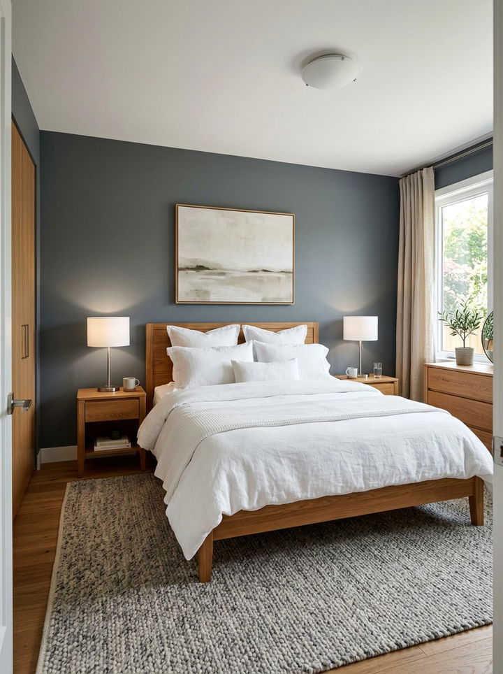 Slate grey bedroom - 30 earthy bedroom color ideas