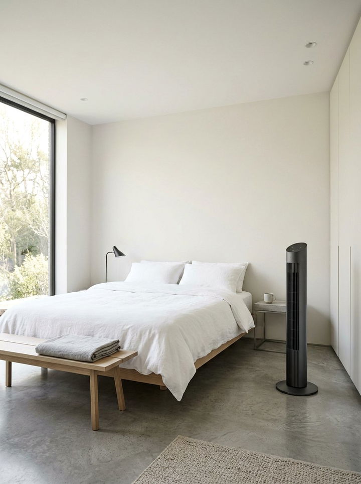 Sleek Tower Fan For Minimalist Interior - 30 bedroom tower fans