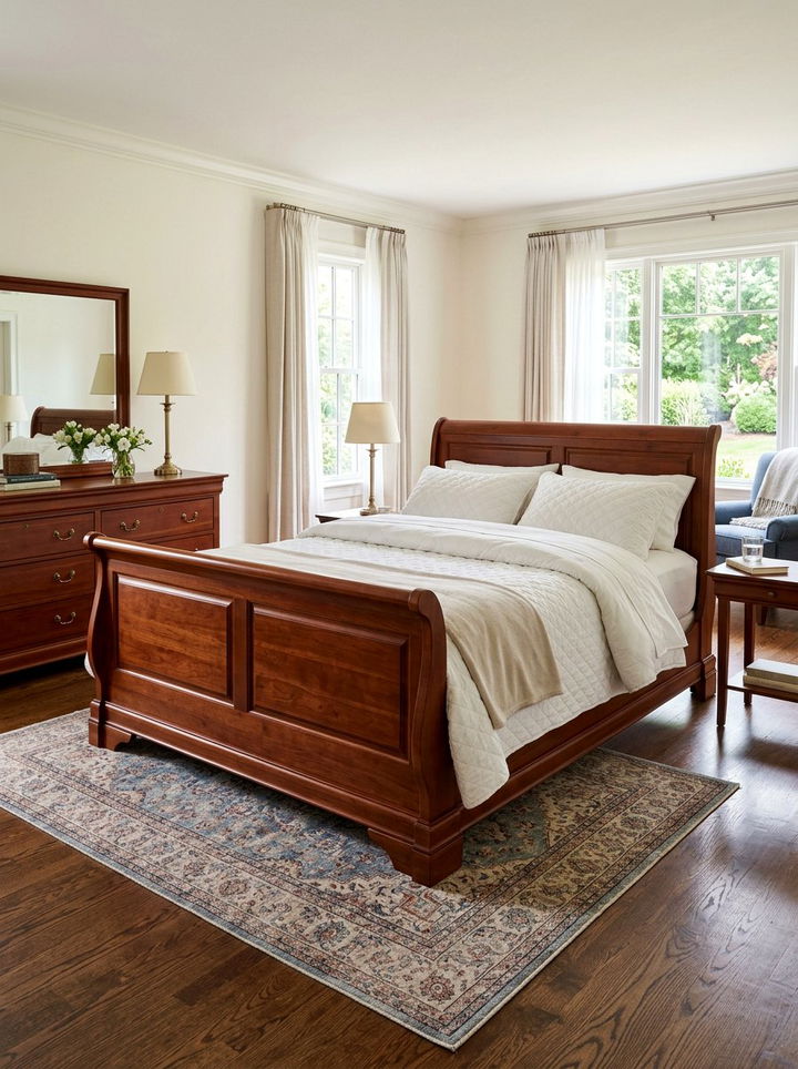 Sleigh Bed Frame - 30 bedroom bed ideas