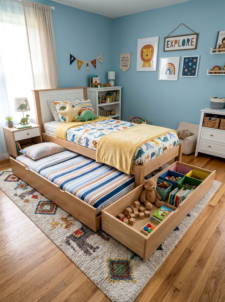 Slide Out Under Bed Trundle - 30 bedroom under bed storage ideas