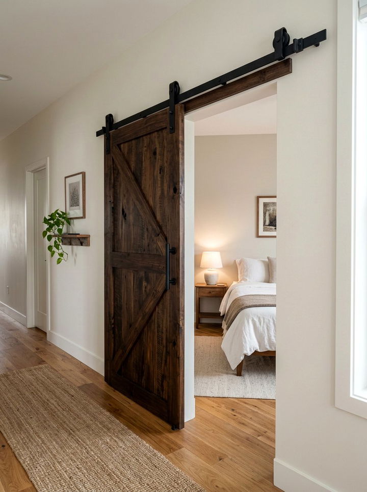 Sliding Barn Door - 30 small bedroom ideas