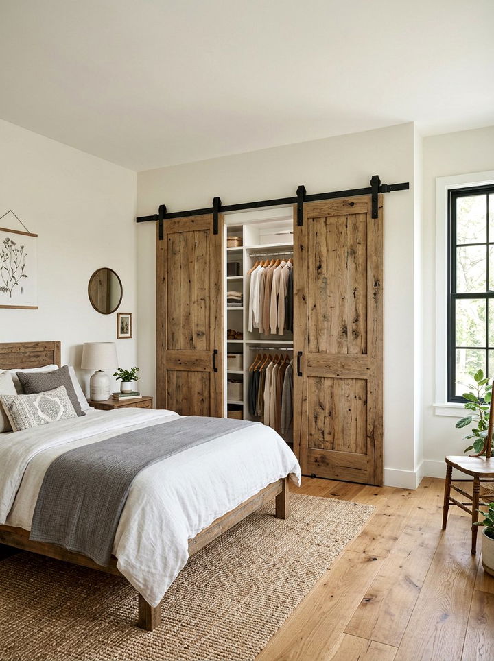 Sliding Barn Door Closets - 30 bedroom clever storage ideas