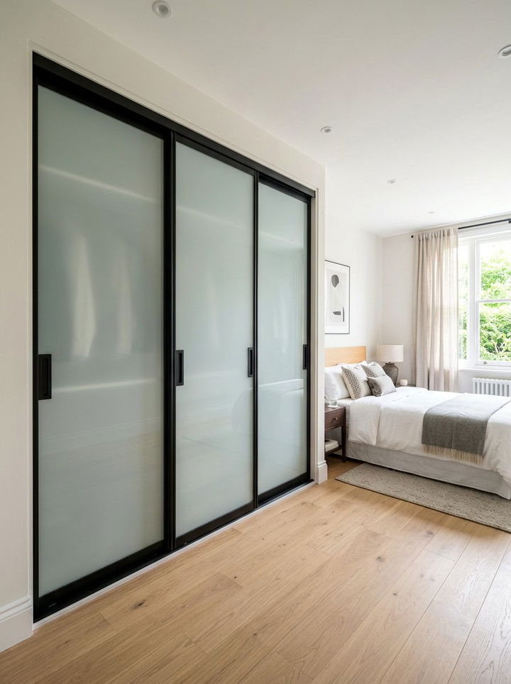 Sliding Door Wardrobe - 30 bedroom built-in storage ideas