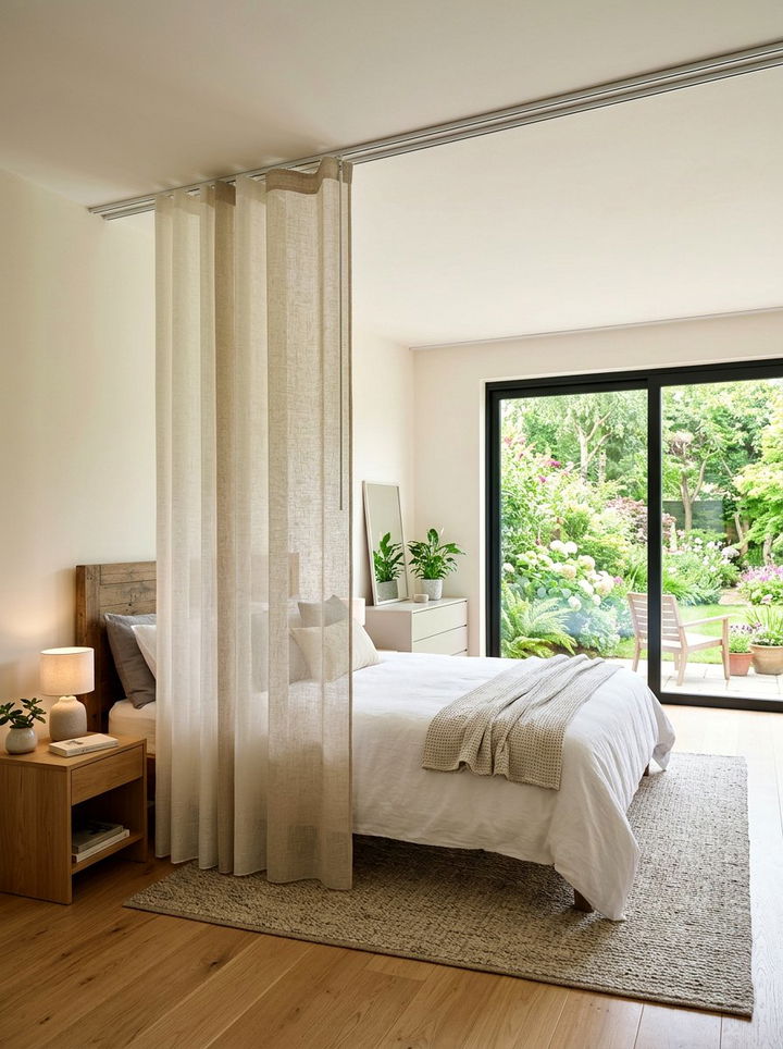 Sliding Glass Door Curtains - 30 bedroom window treatment ideas