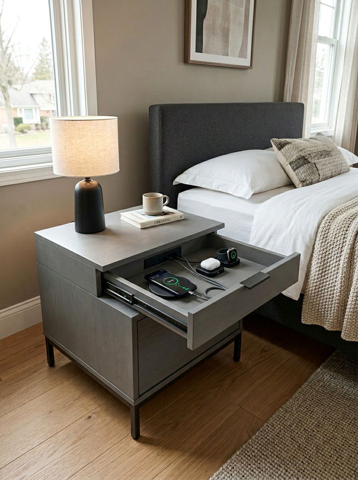 Sliding Top Nightstand - 30 bedroom extendable furniture ideas