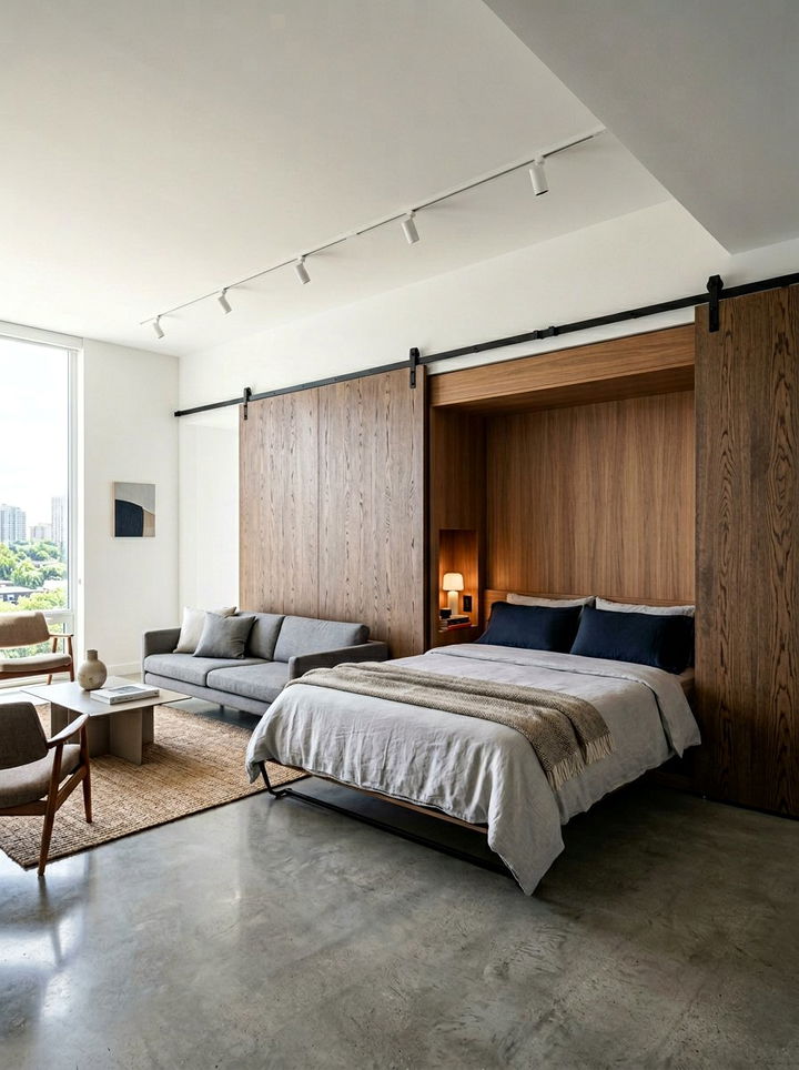 Sliding Wall Bed System - 30 bedroom hidden bed ideas