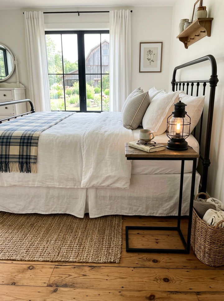 Slim Black Iron Stand - 30 bedroom narrow nightstands