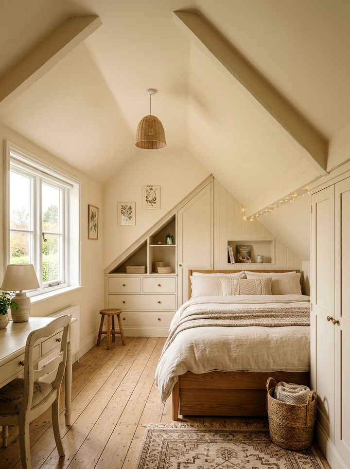 Sloped Ceiling Bedroom - 30 New England bedroom ideas