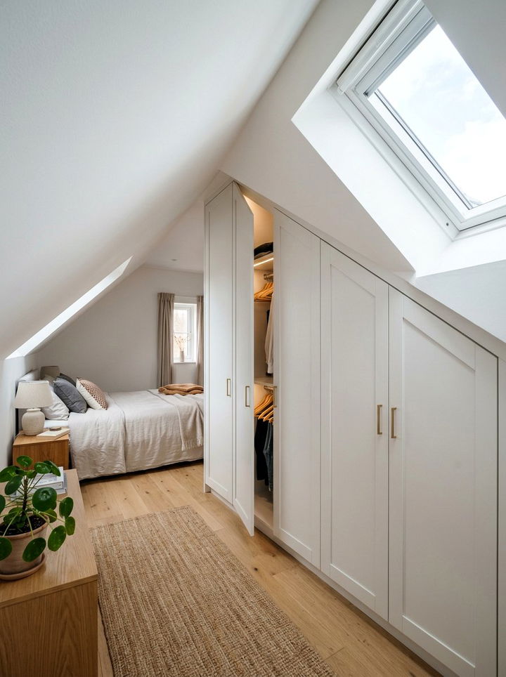 Sloped Ceiling Built In Closet - 30 bedroom built-in ideas