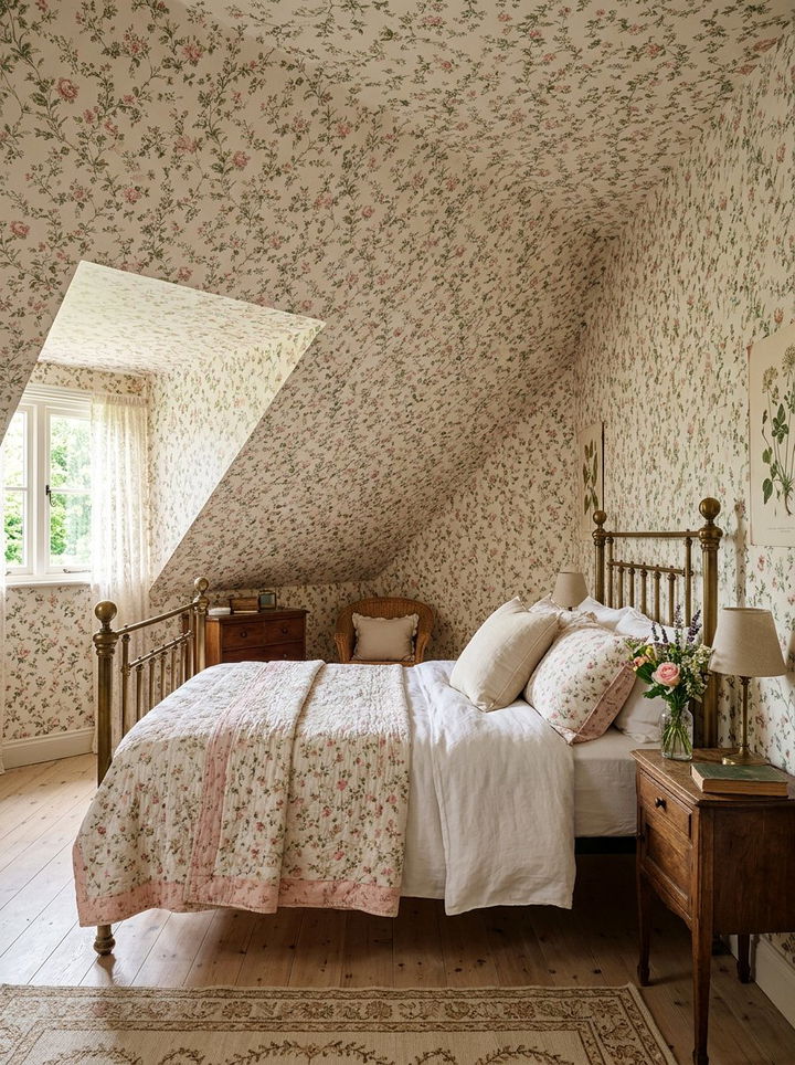 Sloped Ceiling Wallpaper - 30 sloped ceiling bedroom ideas