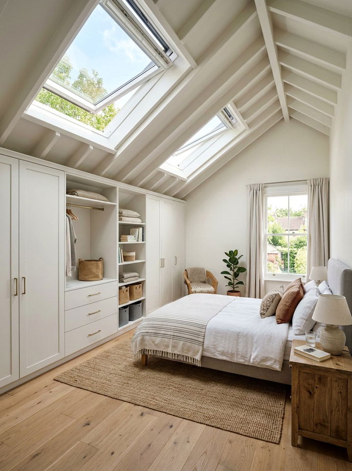 Sloped Ceiling Wardrobe - 30 bedroom built-in wardrobes