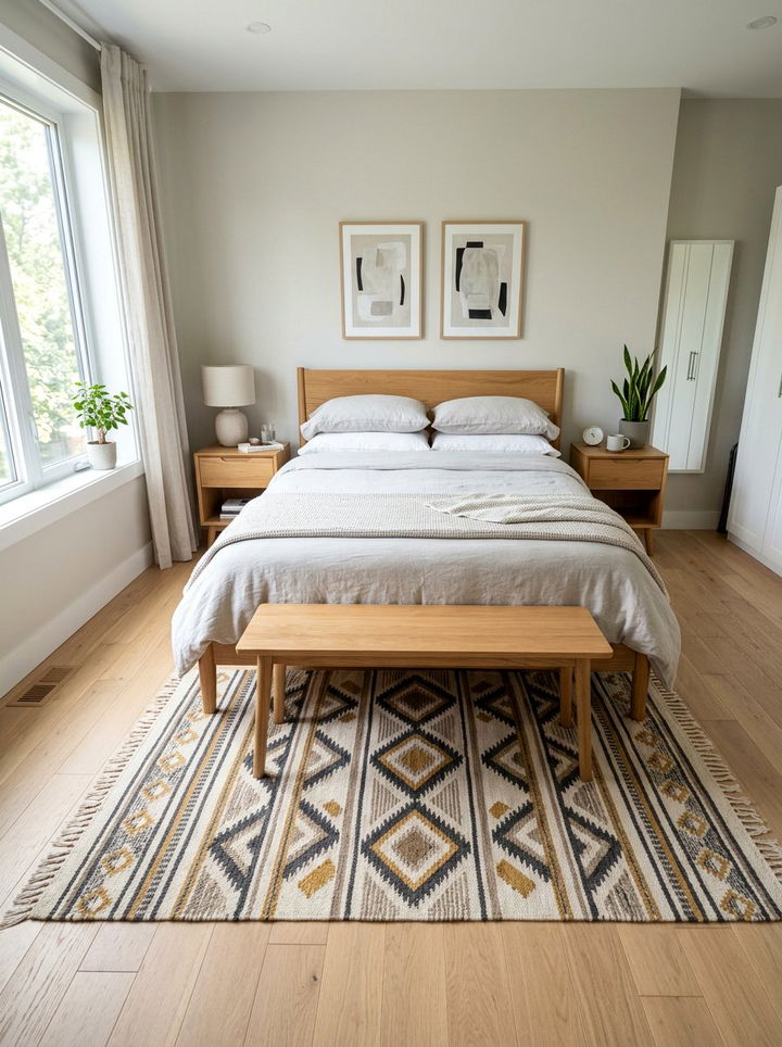 Small Area Rug - 30 tiny bedroom ideas