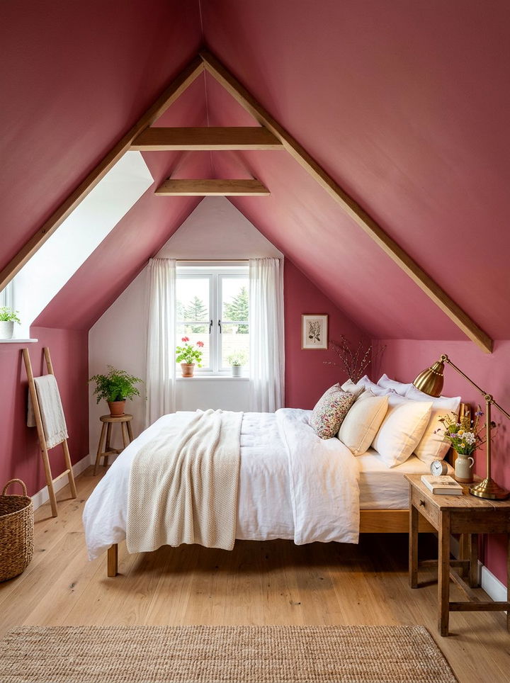 Small Berry Attic Bedroom - 30 berry bedroom ideas